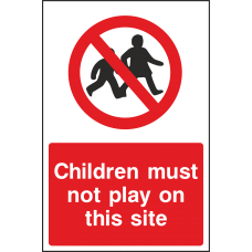 Children Must Not Play On This Site