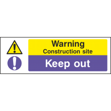 Warning Construction Site - Landscape
