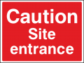 Caution Site Entrance