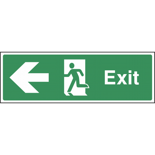 Exit Left Arrow Sign with SafetySignStore.co.uk