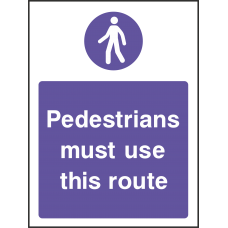 Pedestrians Must Use This Route