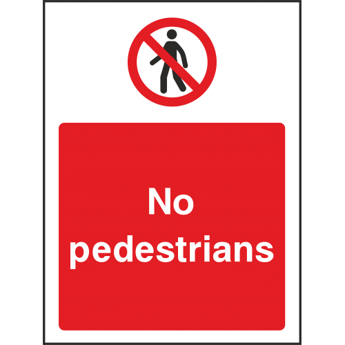 No Pedestrians Sign with SafetySignStore.co.uk