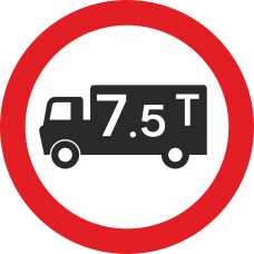 No Vehicles Over Weight Shown